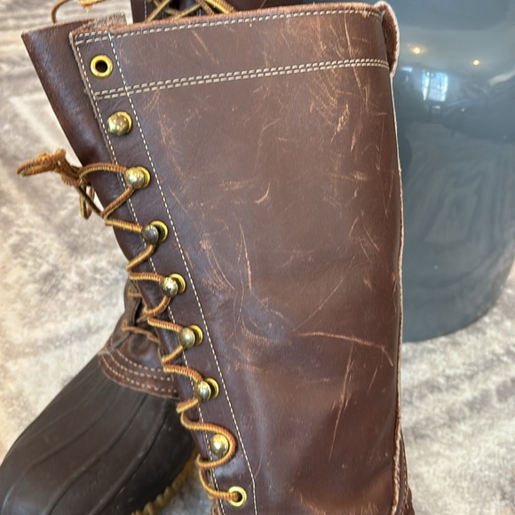 16” LL Bean vintage made USA Maine Hunting Store lace up boots waterproof 11 - Picture 9 of 17